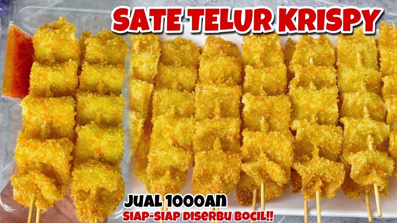 MODAL 3 BUTIR TELUR JADI 36 TUSUK‼️ “SATE TELUR KRISPY” SUPER ENAK IDE JUALAN 1000an LARIS MANIS