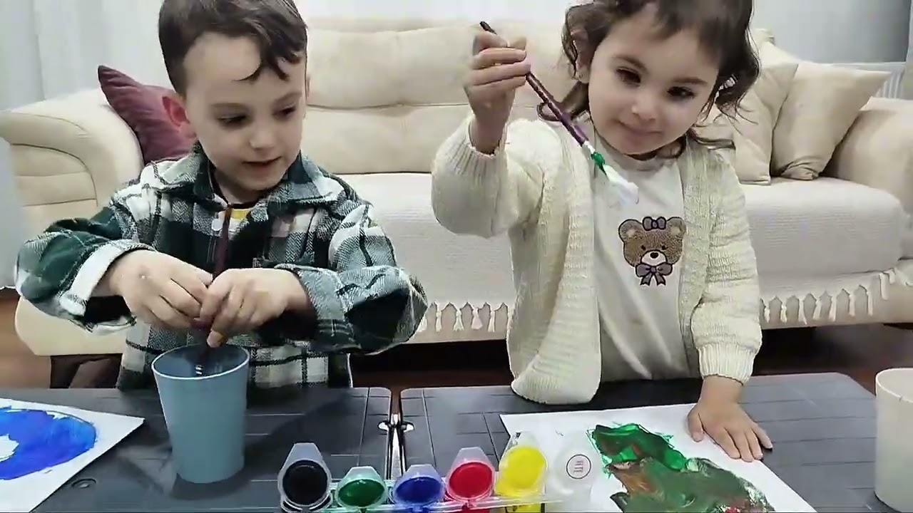 MERTCAN VE KARDEŞİ SAYILARI BOYADILAR👩‍🎨👨‍🎨