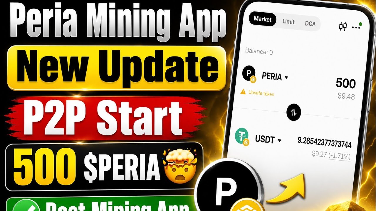 📌PERIA MINING APP●NEW UPDATE || P2P START🤯2X PRICE PUMP●BEST MINING APP