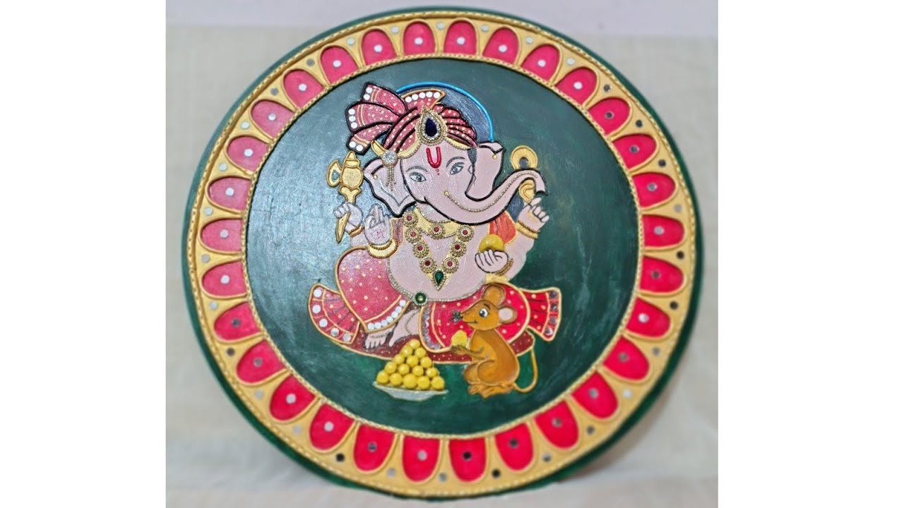 How To Make Ganesh Lippan Art | Lippan Art Me Ganesh Kese Banaye #art #drawing #ganesh 
