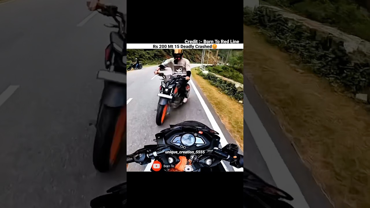 Mt-15 Crash Ho Gayi😢 #trending #viral #motovlog #bikelover #vlog #shorts #rider #sad #humanity #h2r