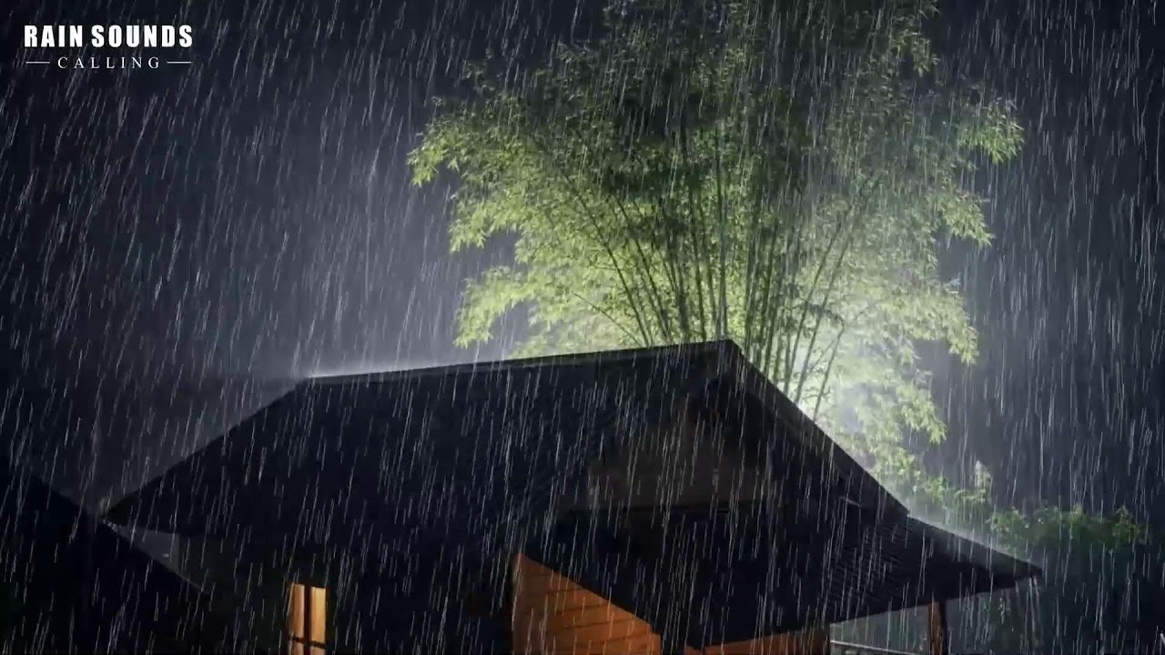 Rain Sounds for Sleeping - ASMR Rain and Thunder Sounds on Cabin Roof For Sleeping, Relaxing #Rain 1