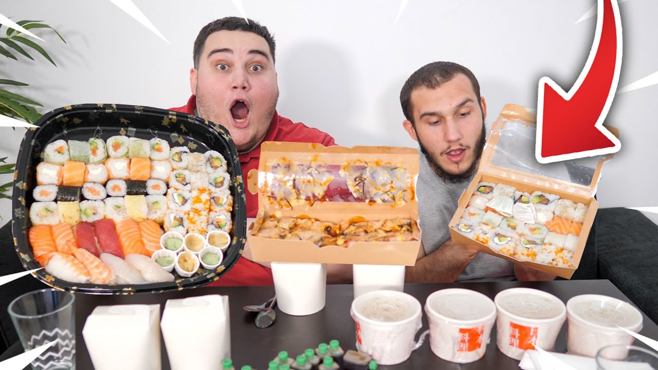100€ DE SUSHI POUR POUR LA FIN DU RAMADAN ! (Je m'explose le bide..)