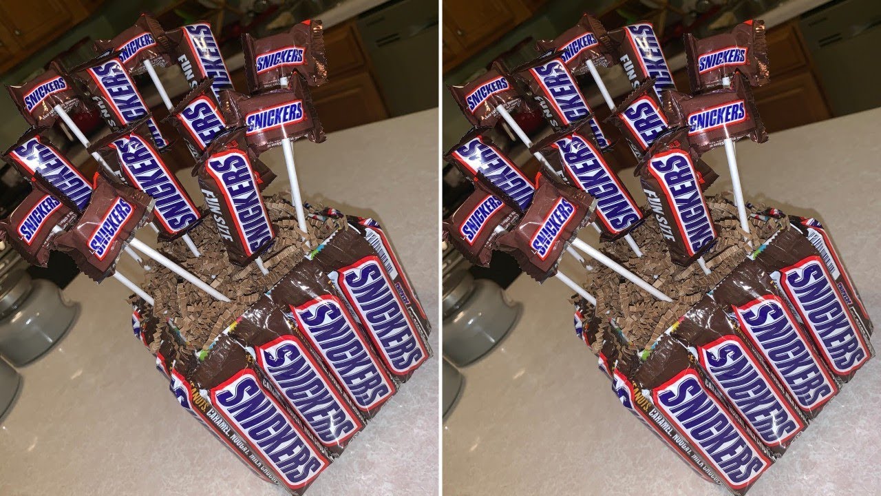Dollar Tree Snickers Candy Bouquet!!!! DIY
