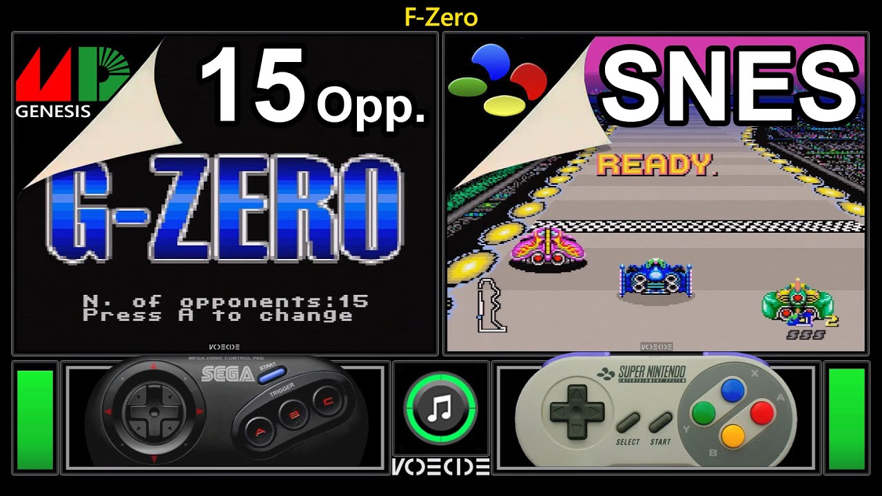 [NEW Demo] F-Zero (Sega Genesis vs SNES) Real Hardware Comparison