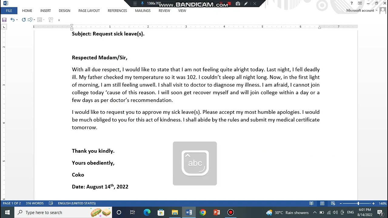 Short Application using request language (@genericbsnstudent3449 )