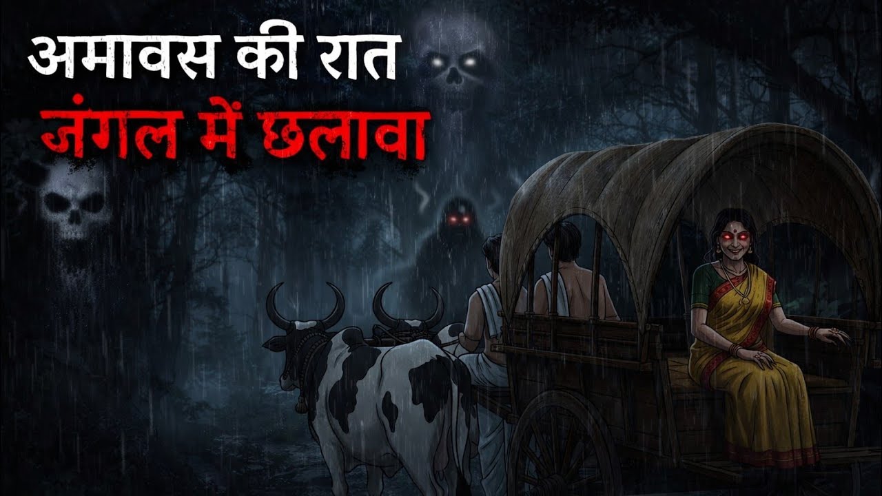 श्रापित जंगल 😱।मायाजाल। Mayajal। Scary horror story ☠️। बरसात की रात छलावा। Cartoon horror story 