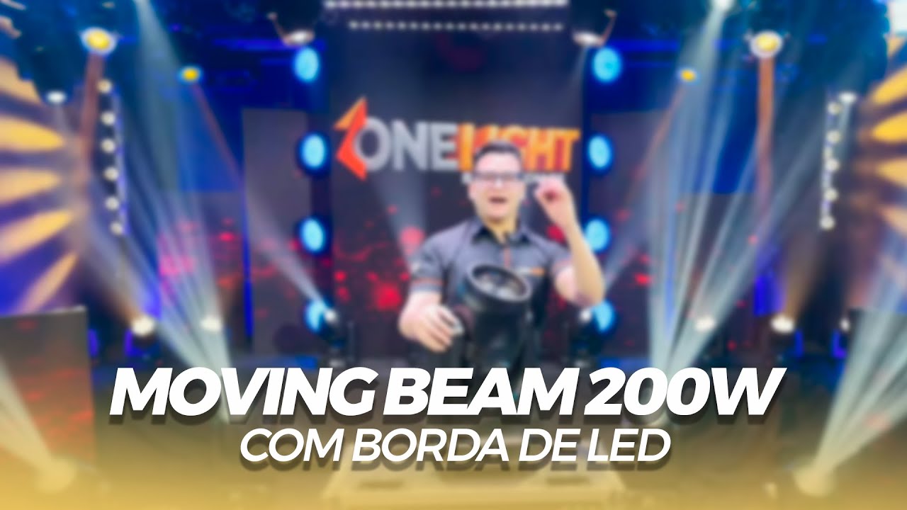 MOVING BEAM 200W DE LED COM BORDA DE LED