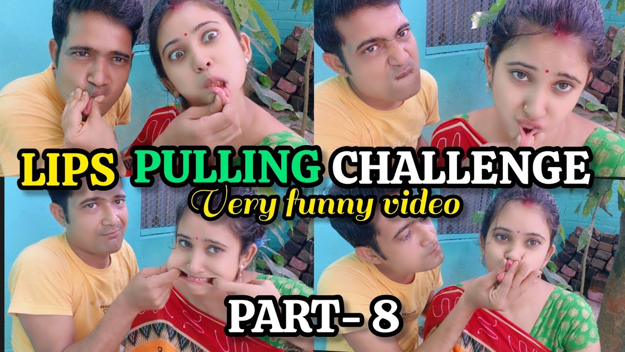 Lip pulling challenge video 💋 lips pulling with lipstick challenge💋/ pulling lip challenge 🤣part - 8
