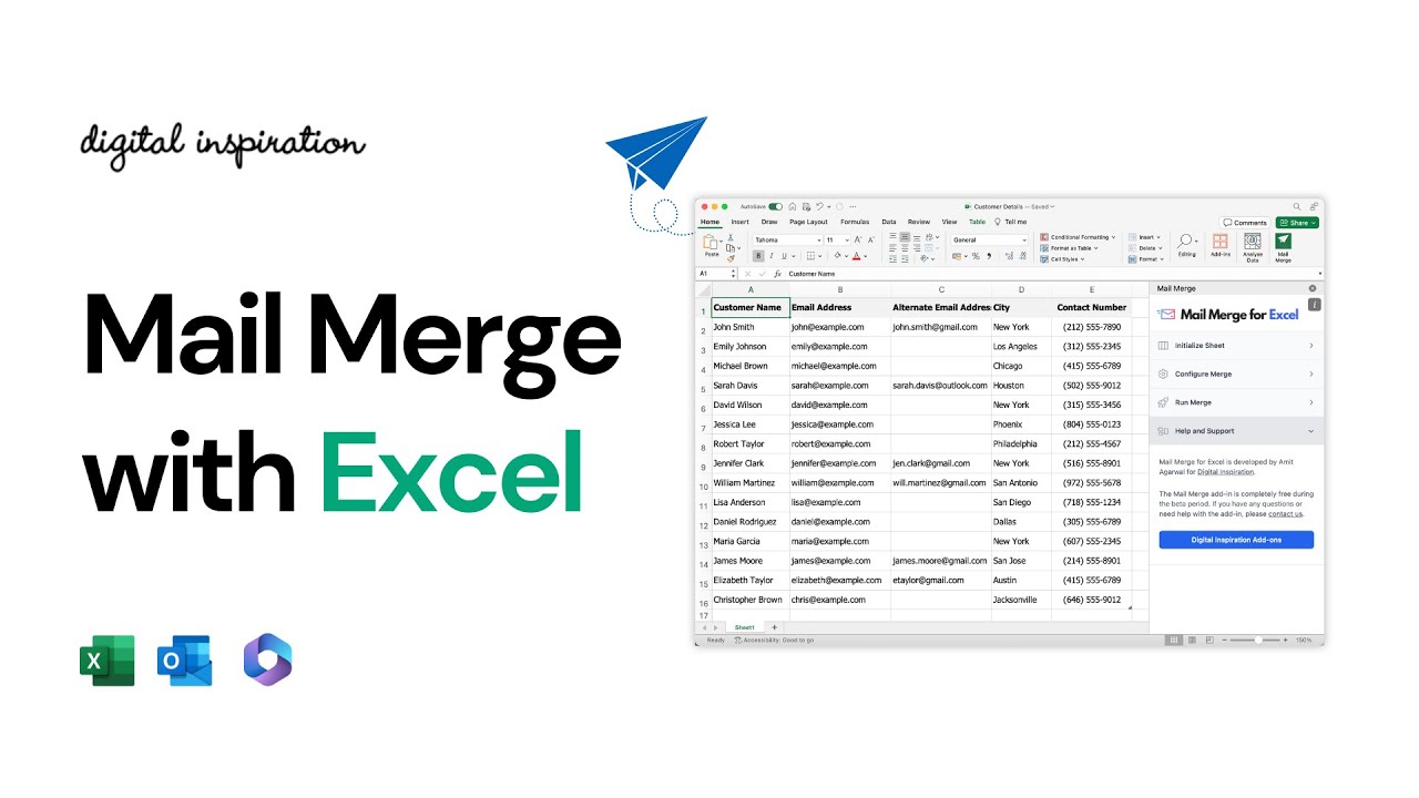 Mail Merge for Excel - Send Personalized Emails with Outlook and Microsoft 365