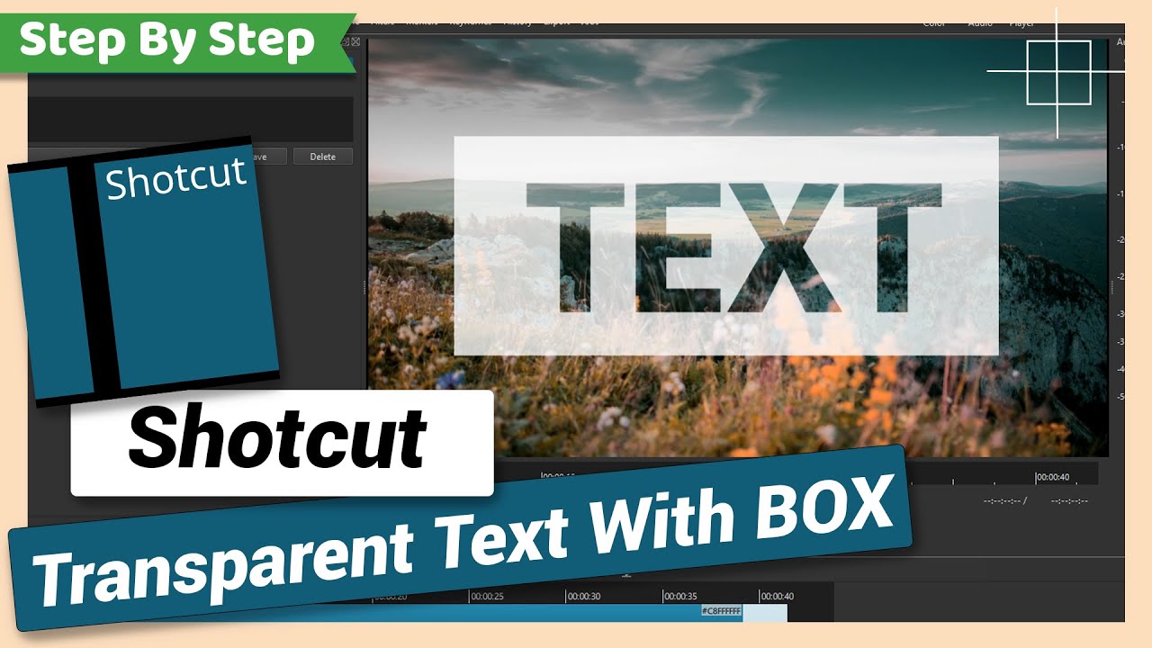 Transparent Text with Background Color Box | Shotcut Tutorial