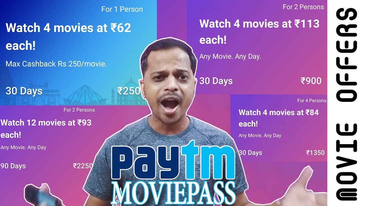 Watch 4 Movies At Just Rs. 250 - PayTm Moviepass (Get Rs. 1000 Cashback) | FeatFlix