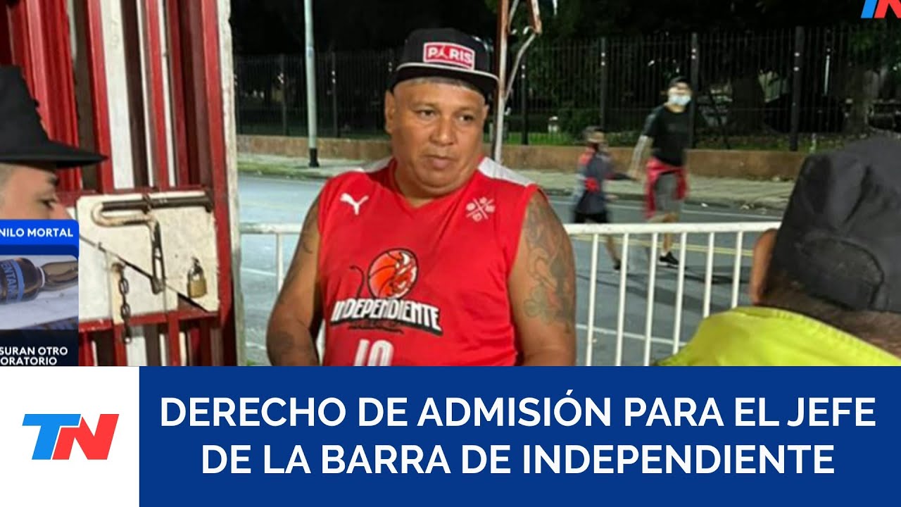 Tras los incidentes con la U de Chile, el jefe de la barra de Independiente no podrá ir a la cancha