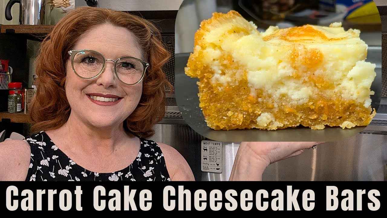 How to Make Carrot Cake Cheesecake Bars- Carrot Cake Bars - Cream Cheese Bars