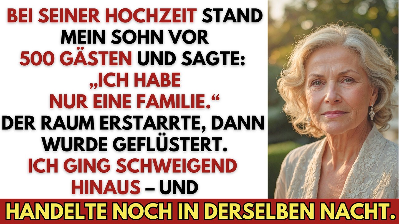 Mein Sohn sagte sich bei seiner Hochzeit vor 500 Gästen von mir los – also ging ich.