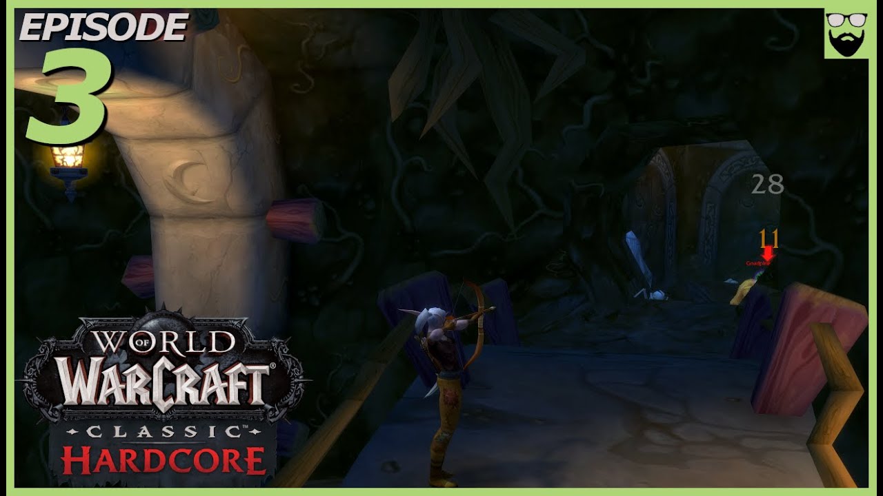 World of Warcraft Classic Era HARDCORE - Night Elf Hunter - Pt.3 - Teldrassil Leveling - Gameplay