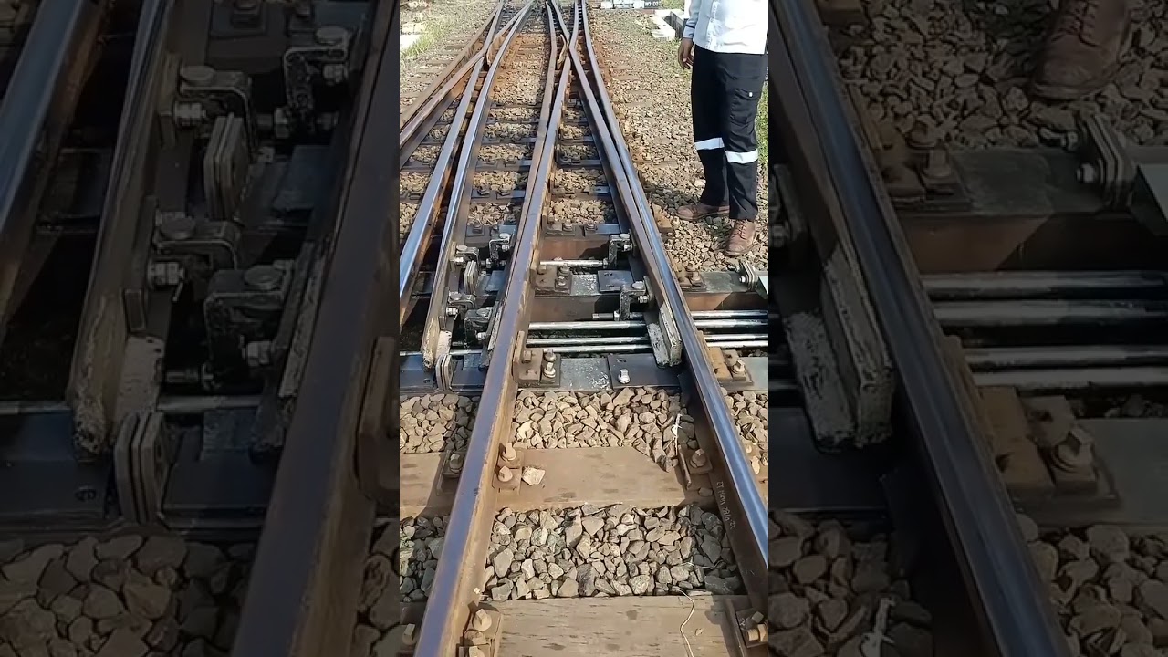 train ka track kaise change hota hai Indian railways#shortvideo #railway #youtubeshorts #shortsfeed