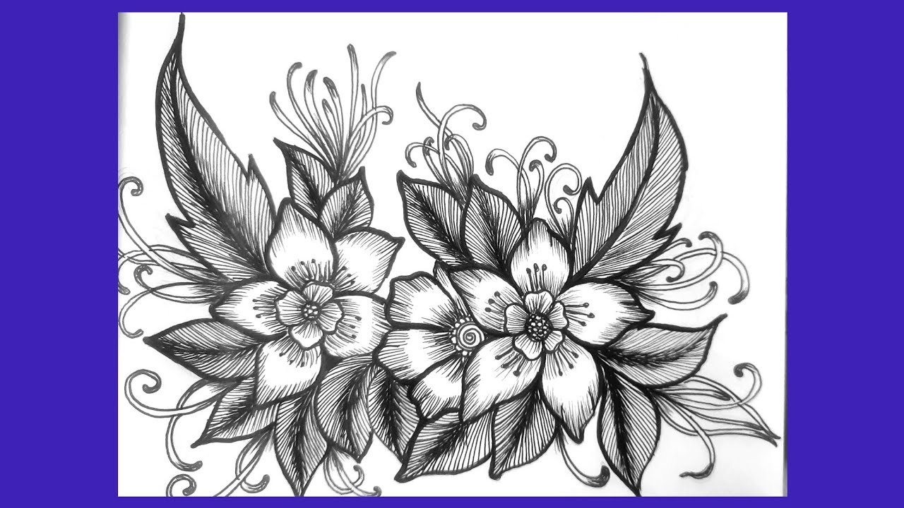Zentangle Flowers Step by Step | Zentangle Art 