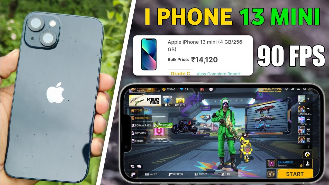 i phone 13 mini free fire test // iphone 13 mini free fire gameplay // iphone 13 mini gaming review