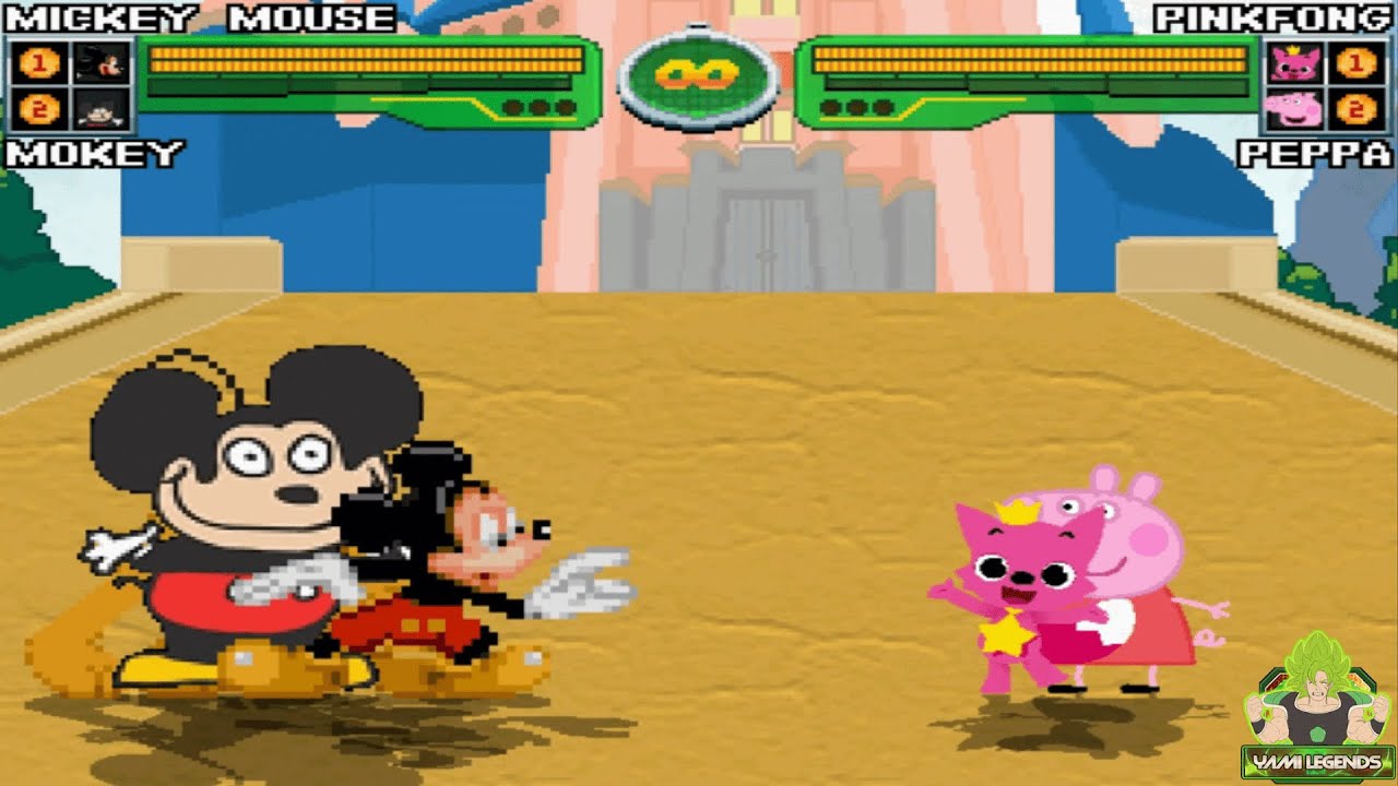 M.U.G.E.N. Battles | Mickey Mouse/Mokey vs Pinkfong/Peppa Pig