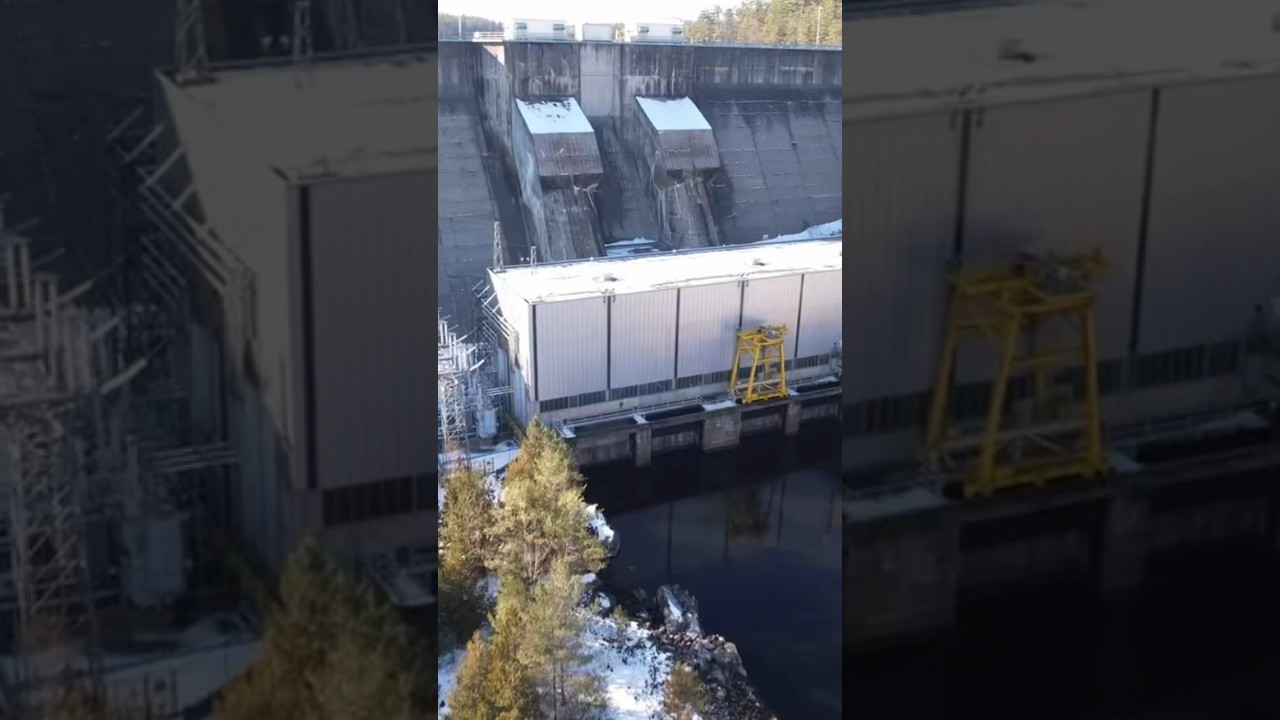 Mountain Chute dam #ontario #hydrodam #drone