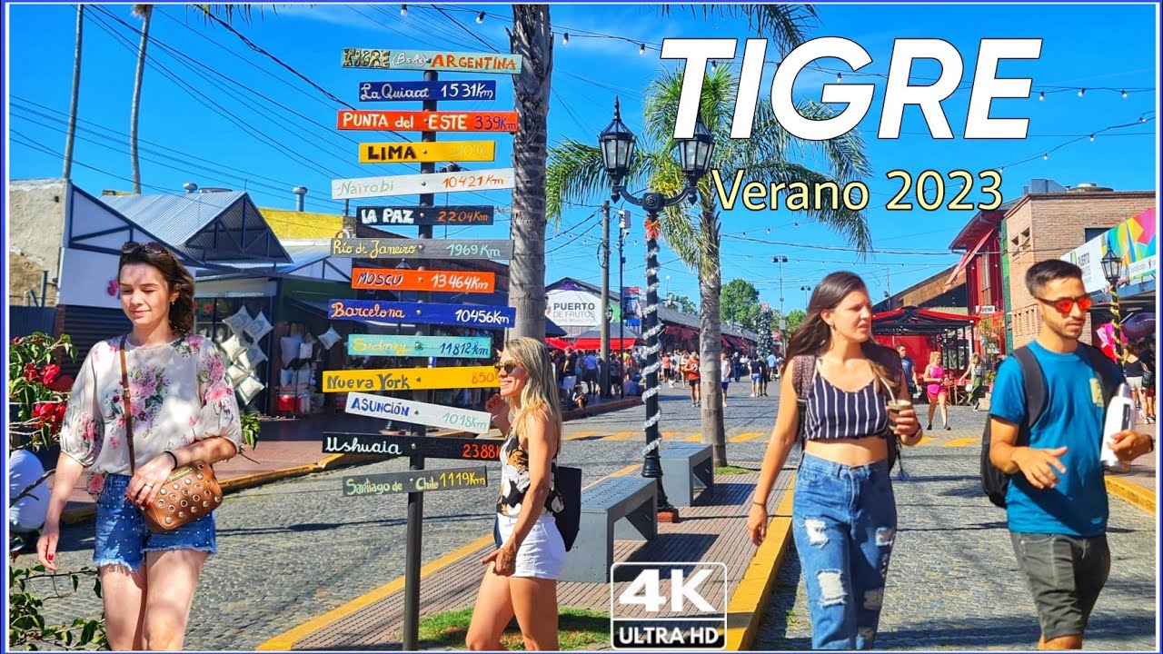 【4K】Tigre, Argentina - Paseo Victorica, Puerto de Frutos, Recorrido Completo - Argentina City Tour