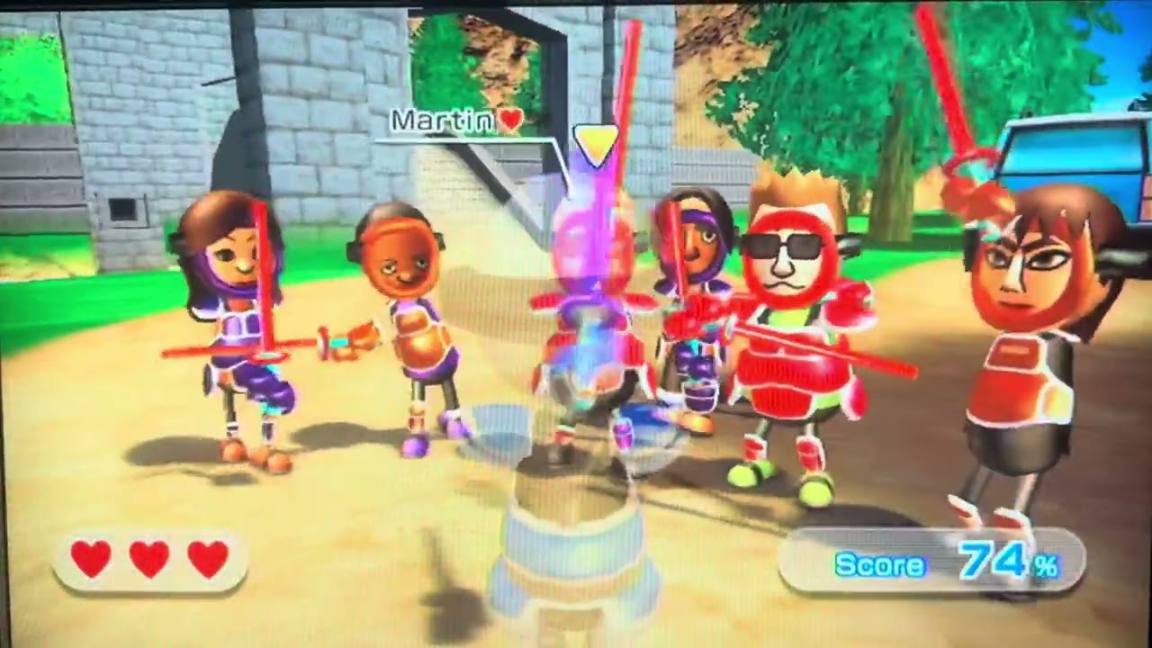 Wii Sports Resort Swordplay Showdown Stage 19 (No Blocking) Challenge 70 Hit Combo (Intense!)