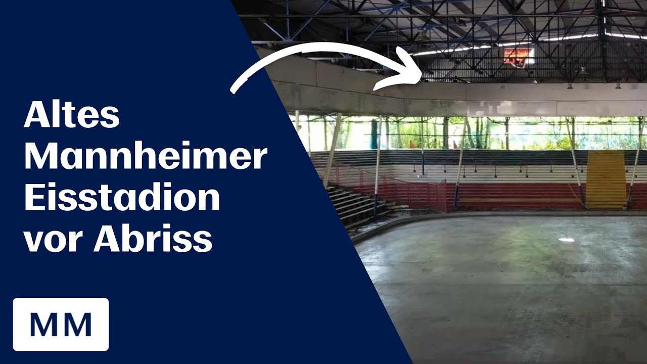 Drohnenvideo: Das Eisstadion am Mannheimer Friedrichspark vor dem Abriss
