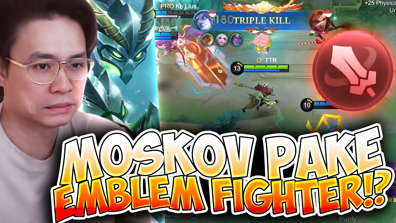 MOSKOV PAKE EMBLEM FIGHTER !? SAATNYA MOSKOV MENGACAK NGACAK LAND OF DAWN !! - Mobile Legends