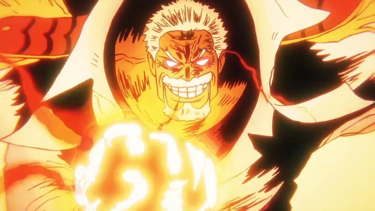 Garp uses Galaxy Impact against Blackbeard's crew (no SUB)