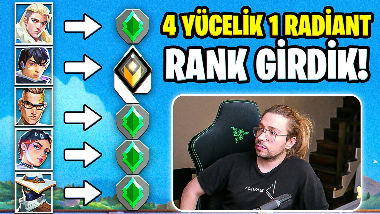 1 RADİANT ve 4 Y&Uuml;CELİK DERECELİ girerse ne olur? | Valorant