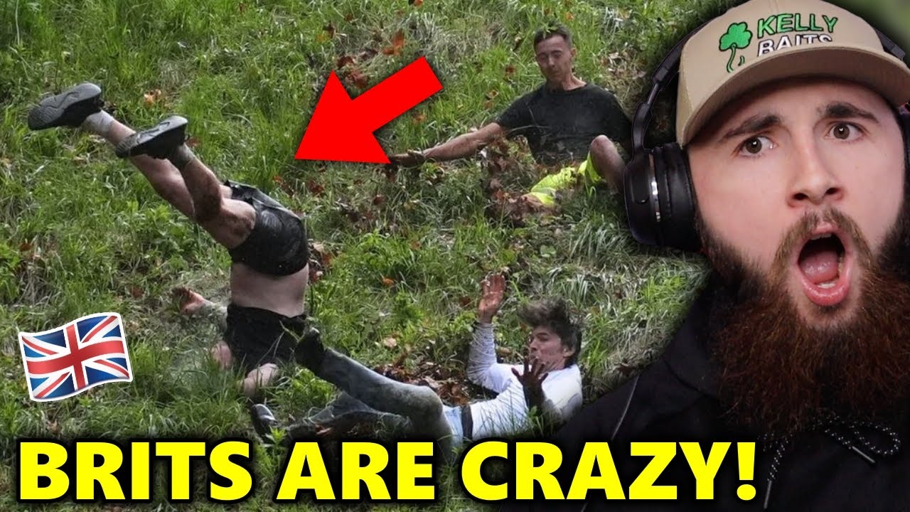 American Reacts to The WORST Fall in Cheese Rolling HISTORY! Cheese Rolling Race 2025