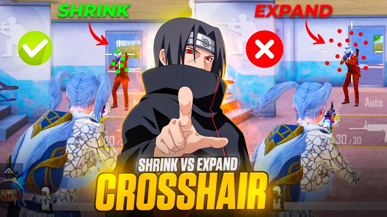 BGMI Crosshair – Shrink vs Expand💥Trick to Improve Close Range Aim🎯