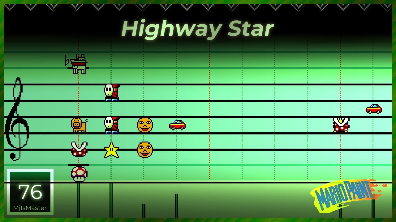 Deep Purple: Highway Star - Mario Paint Composer