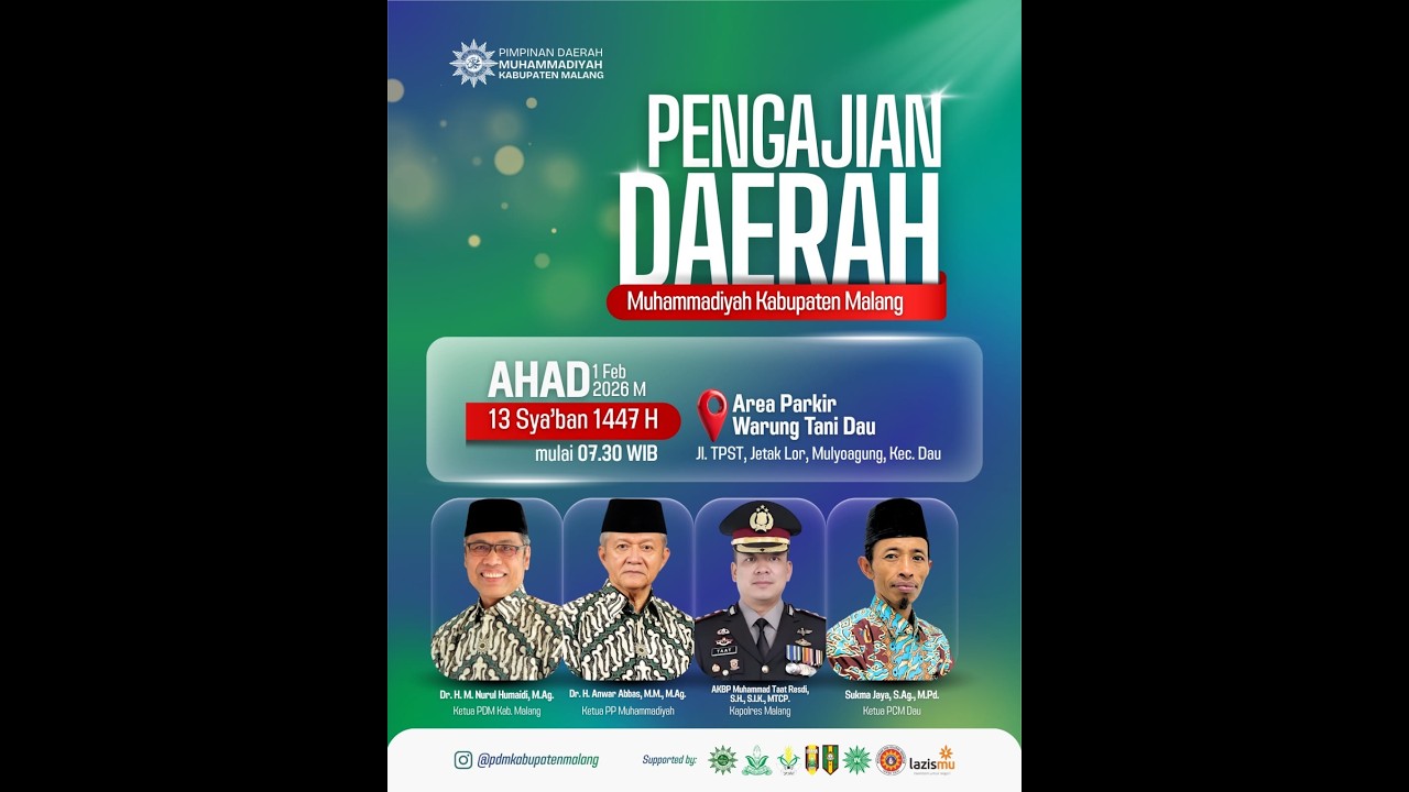 PENGAJIAN DAERAH MUHAMMADIYAH KABUPATEN MALANG - Dau - Februari 2026
