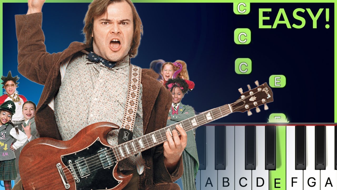 School Of Rock Theme | EASY Piano Tutorial