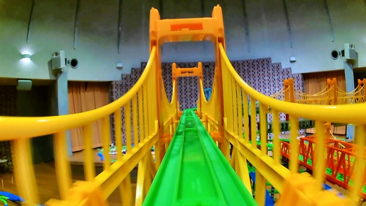 プラロード大鉄橋　高層レイアウトのプラレール前面展望集【プラレール】
