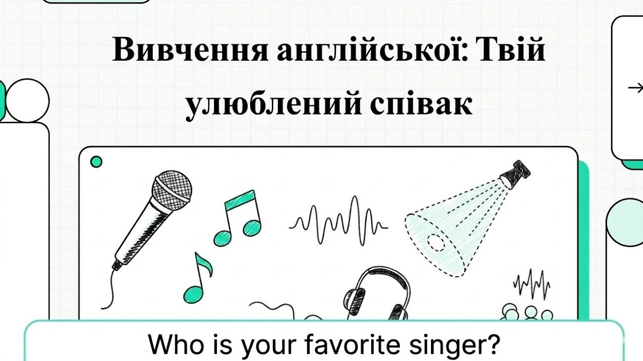 Вивчення англійської: Who is your favorite singer? 