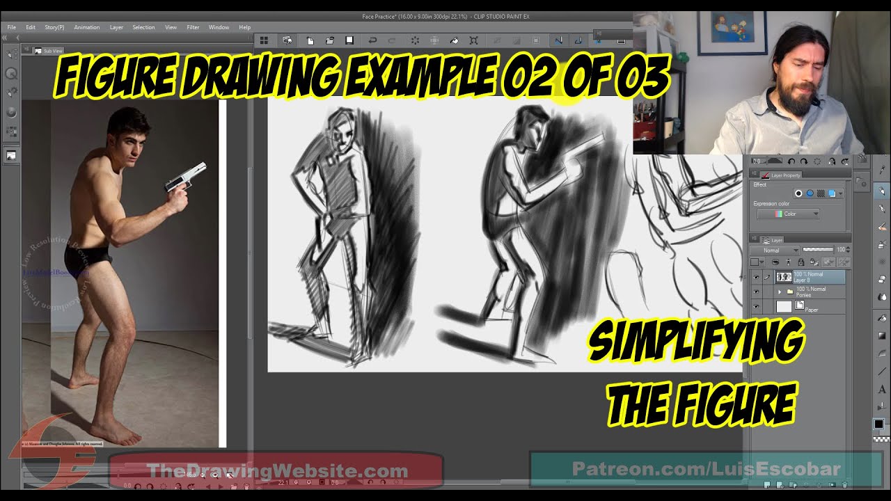 Figure Drawing Example 02 of 03: Simplifying the Figure