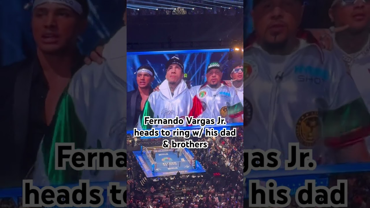 Fernando Vargas Jr. heads to the ring. #fernandovargas #canelocrawford #lasvegas #boxing #canelo