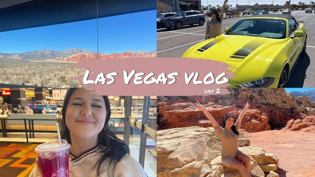 Las Vegas day 2 vlog Redrock canyon , hiring a car & suburbs 🥾🧗‍♀️