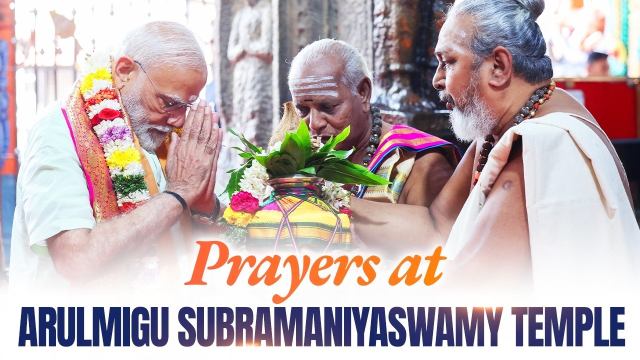 LIVE: PM perform darshan & pooja at Arulmigu Subramaniyaswamy Temple, Tirupparankundram in Madurai