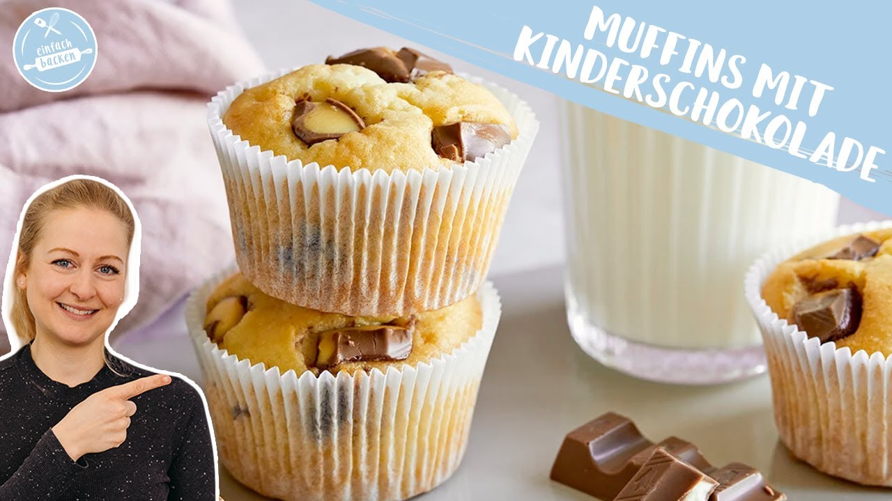 Muffins mit Kinderschokolade 🧁| Kinderriegel Muffins | Einfach Backen