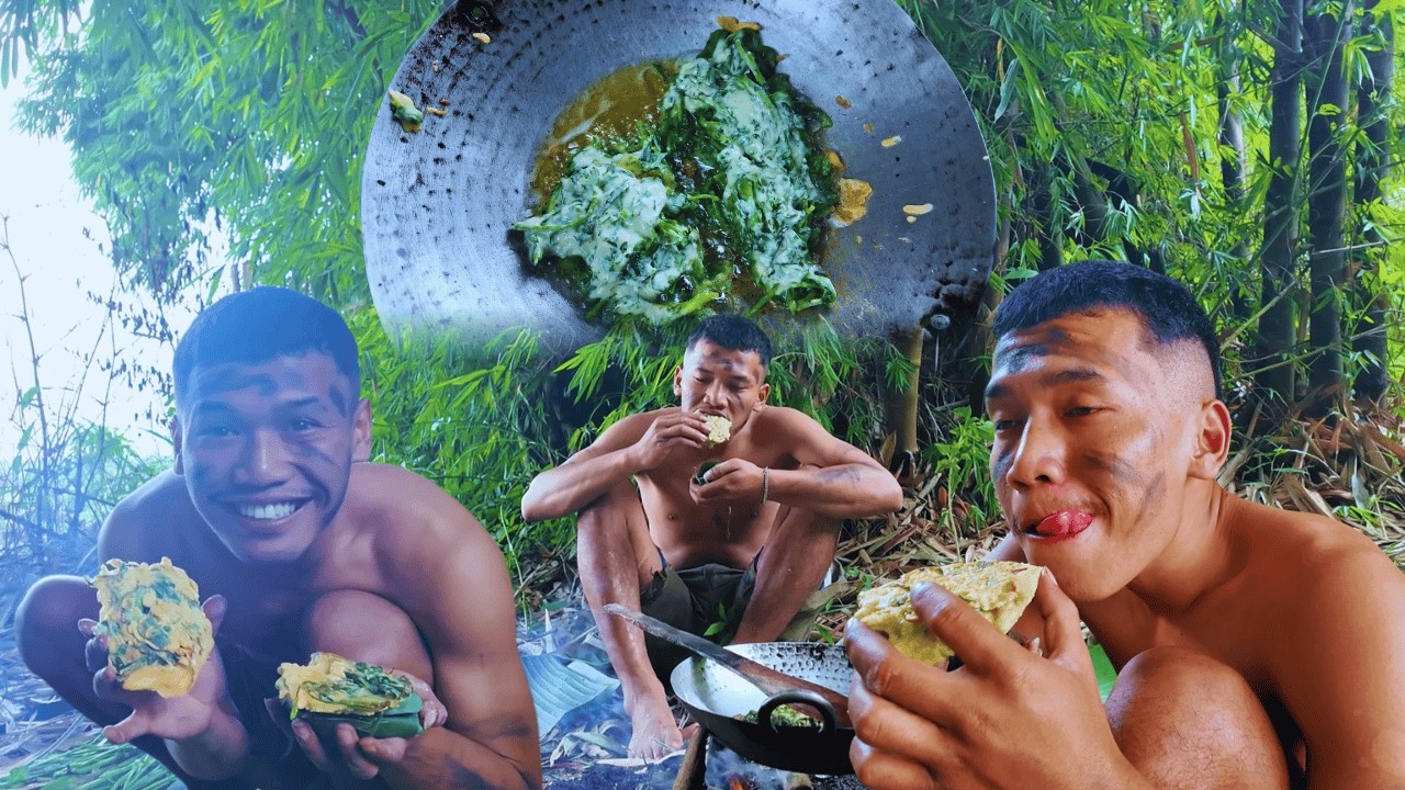 Suku Primitif Masak Kangkung Crispy Rimba~