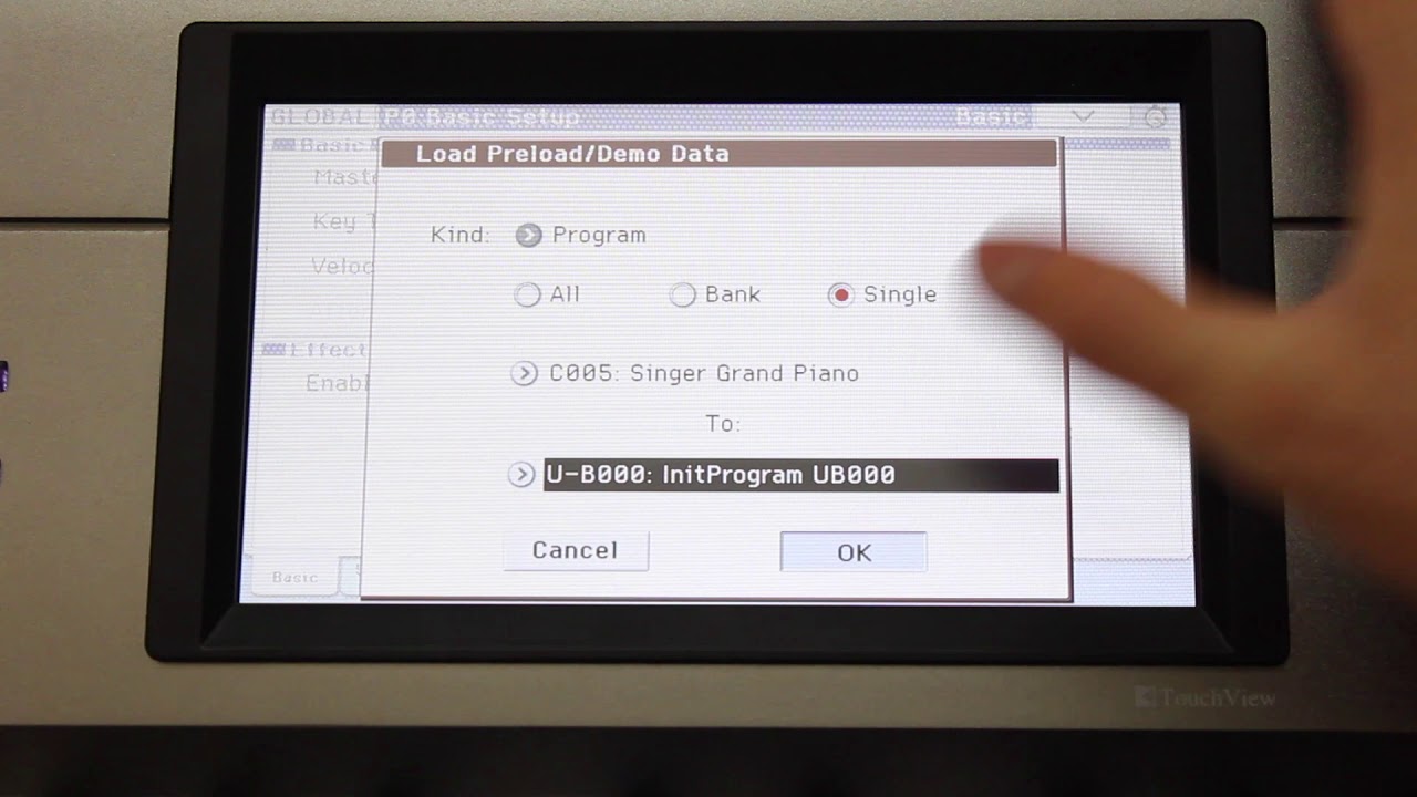 Korg Krome Tutorial: Load factory banks and individual factory programs and combinations