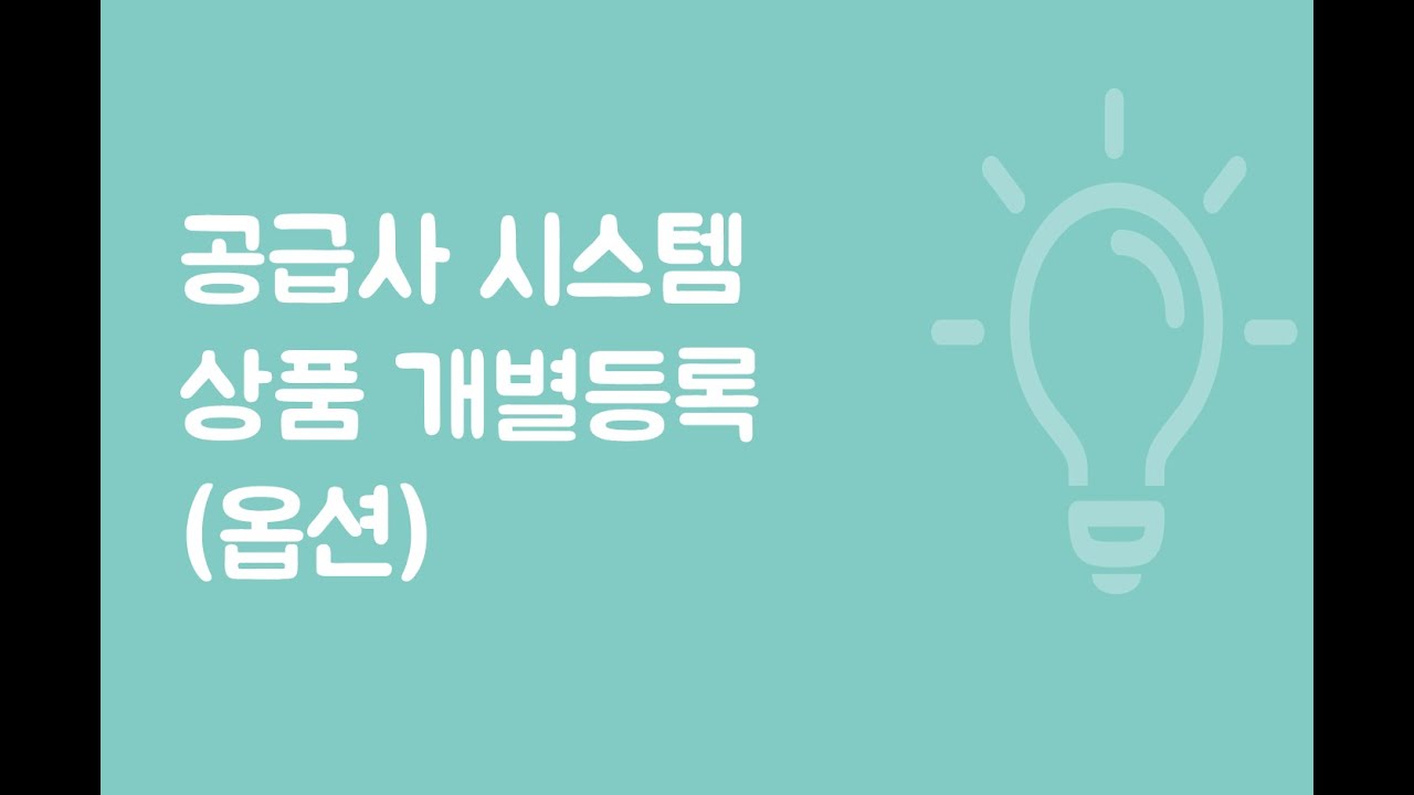 [공급사시스템] 개별등록 - 옵션