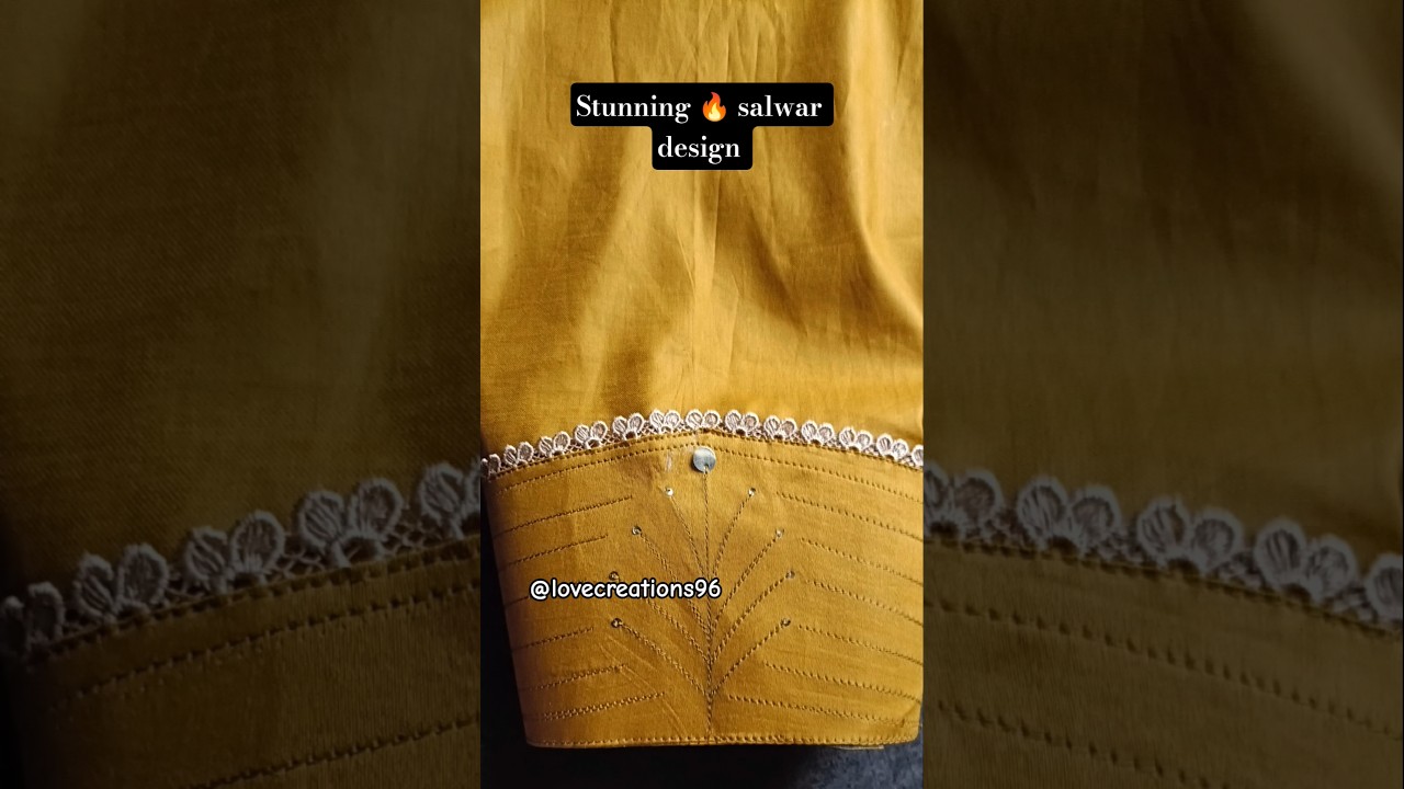 #salwar lace #design with ankering #shorts #fashion #diy  #poncha #suitstyle @lovecreations96