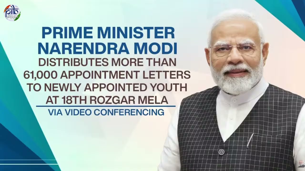 PM Narendra Modi distributes appointment letters under Rozgar Mela