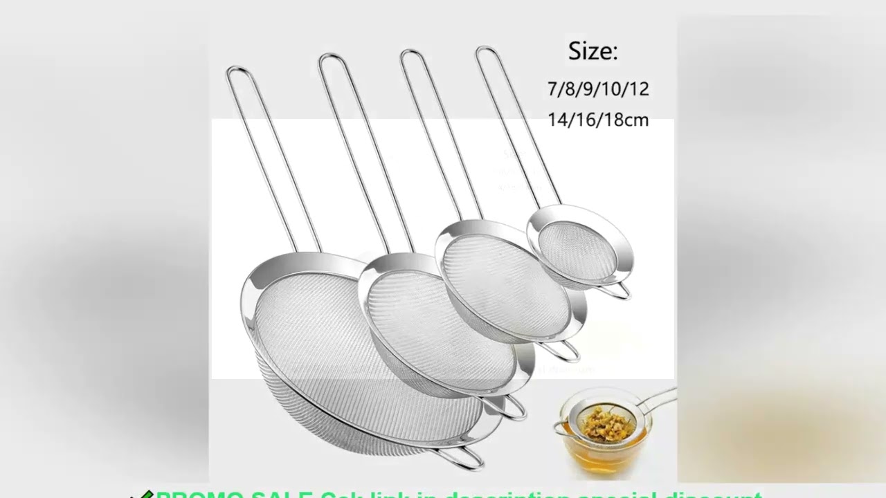 1/3/4Pcs/Set Stainless Steel Wire Fine Mesh Oil Strainer Flour Colander Sieve Sifter Pastry Baking T