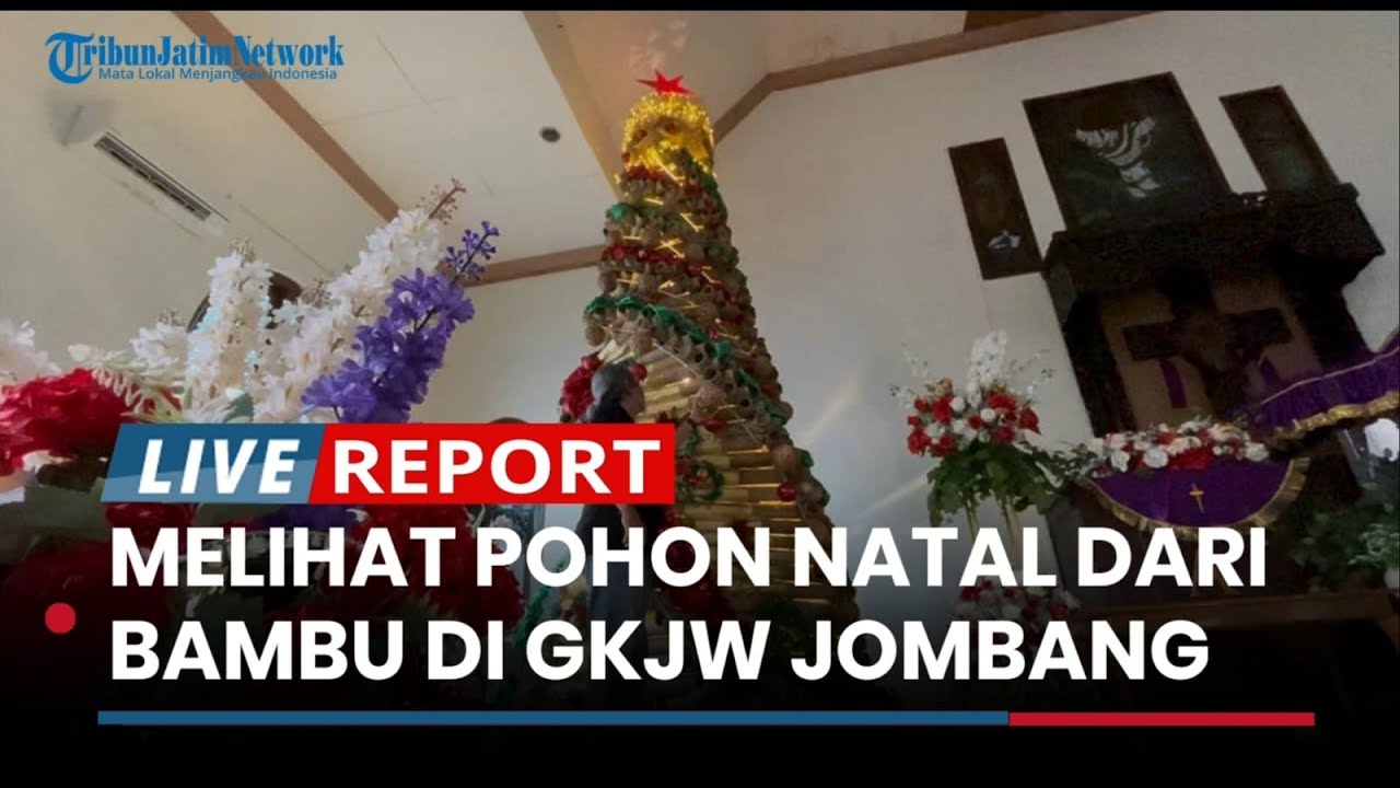 Melihat dari Dekat Pohon Natal dari Bambu di GKJW Jombang